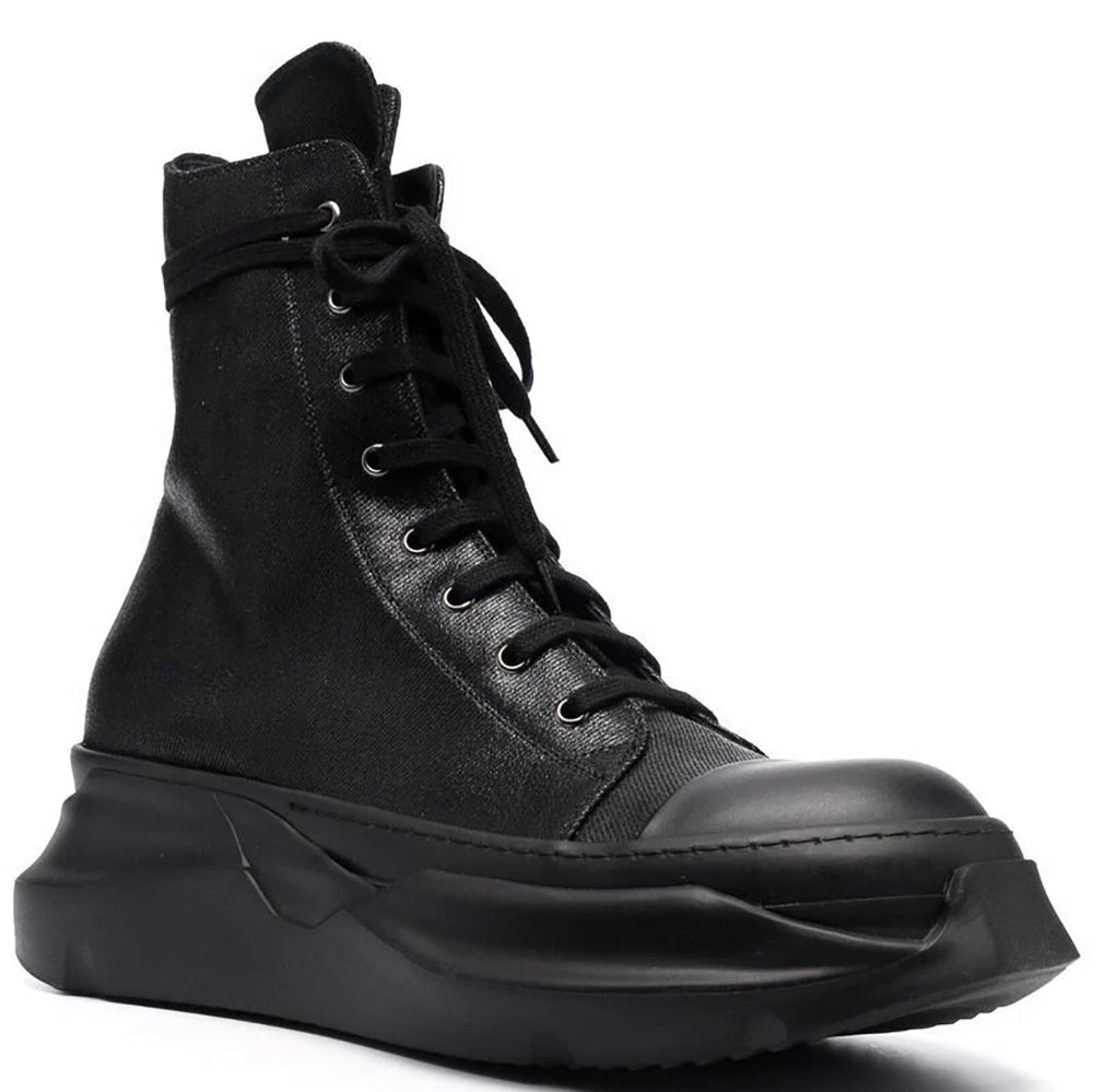 Rick Owens&#39; Men&#39;s DRKSHDW Oversize-Sole Lace-Up Boots Black