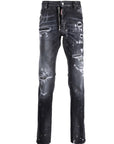Dsquared2 Men's Distressed Paint-Splatter Jeans Black