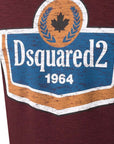 Dsquared2 Men's Logo Print Cotton T-Shirt Burgundy