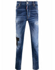 Dsquared2 Men's Distressed Slim Fit Jeans Blue