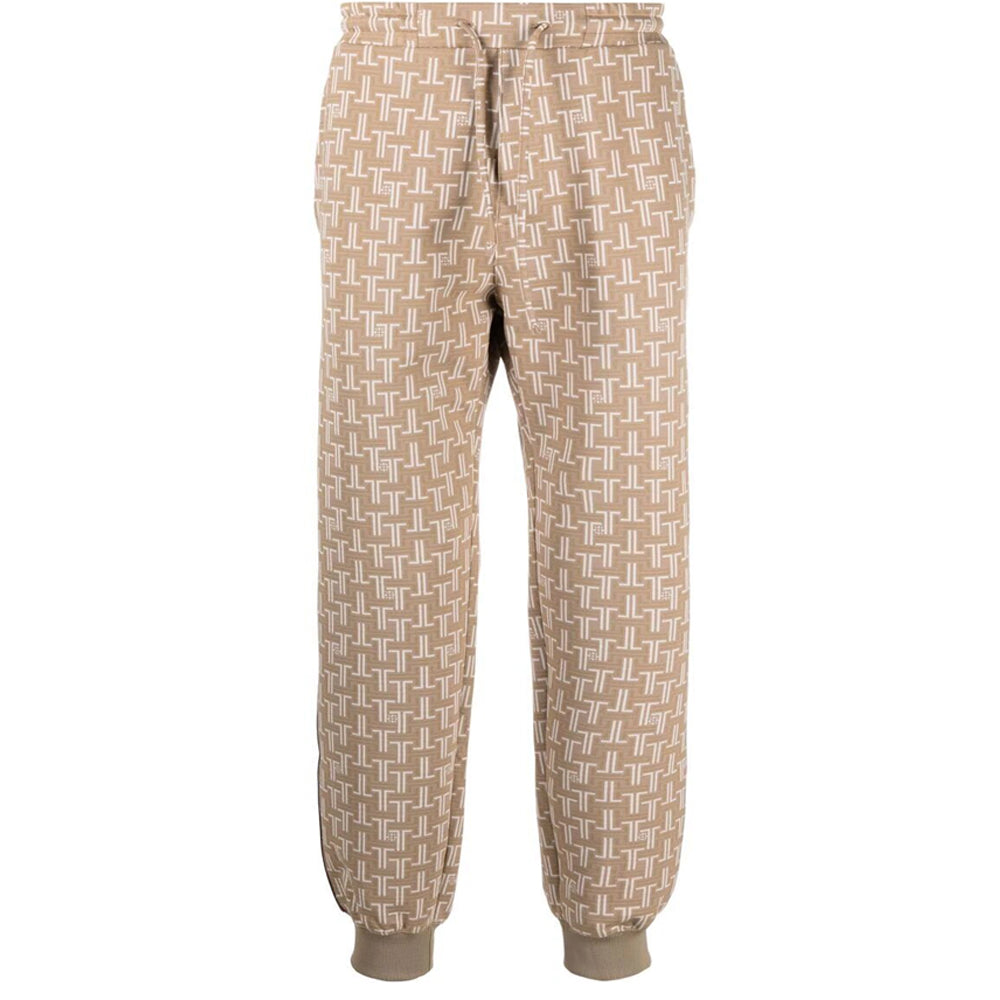 Lanvin Men&#39;s Ribbed Tracksuit Pants Beige
