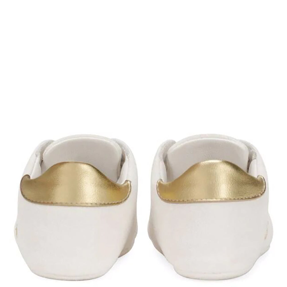 Dolce &amp; Gabbana Unisex Baby Suede Logo Trainers White
