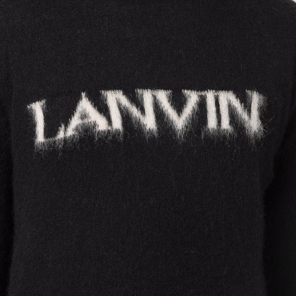 Lanvin - Mens logo-intarsia jumper Black