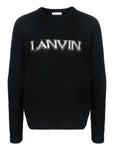 Lanvin - Mens logo-intarsia jumper Black
