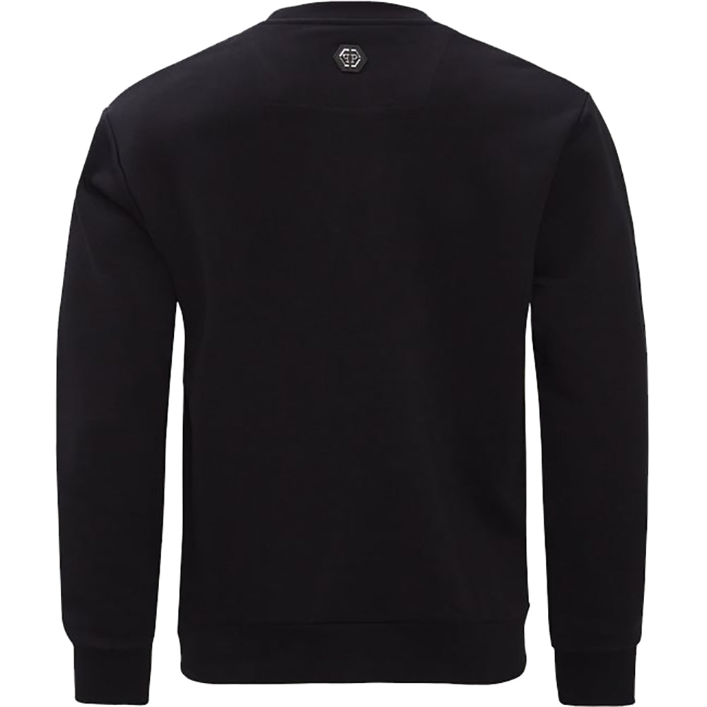 Philipp Plein Men&#39;s Diamond Applique Logo Sweatshirt Black