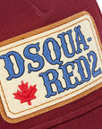 Dsquared2 Men's Patch Logo Cap Burgundy