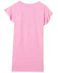 Moschino Girls Bear Print Logo Dress Pink