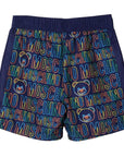 Moschino Boys All-Over Logo Swim Shorts Navy