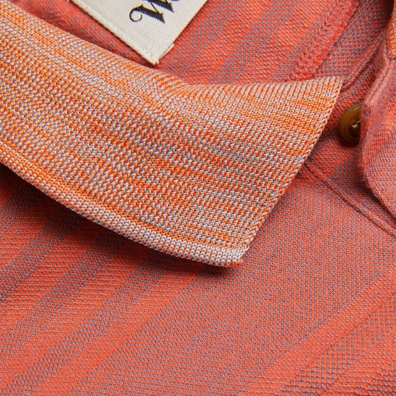 Vivienne Westwood Men&#39;s Stripe Collar Polo Orange