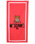 Moschino Kids Teddy Bear Towel Red