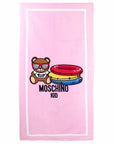 Moschino Girls Towel Teddy Bear Motif Pink