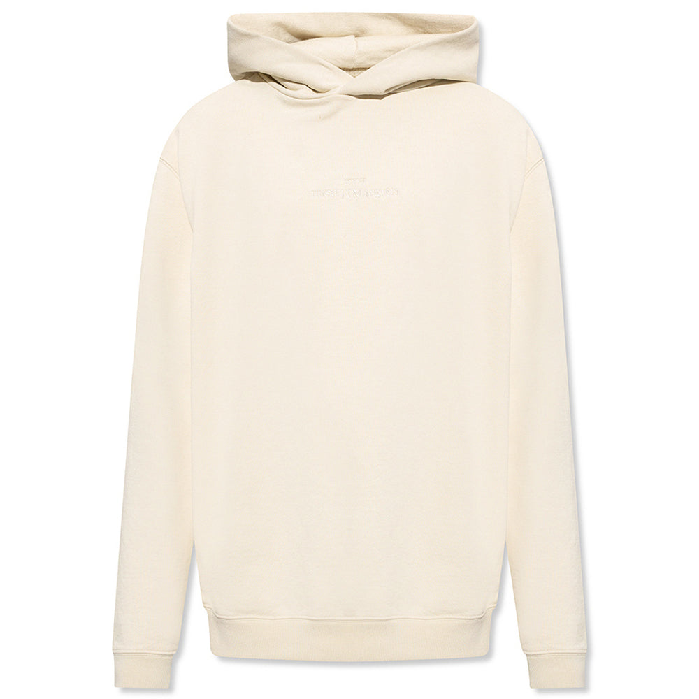 Maison Margiela Mens Reverse Logo Hoodie Cream