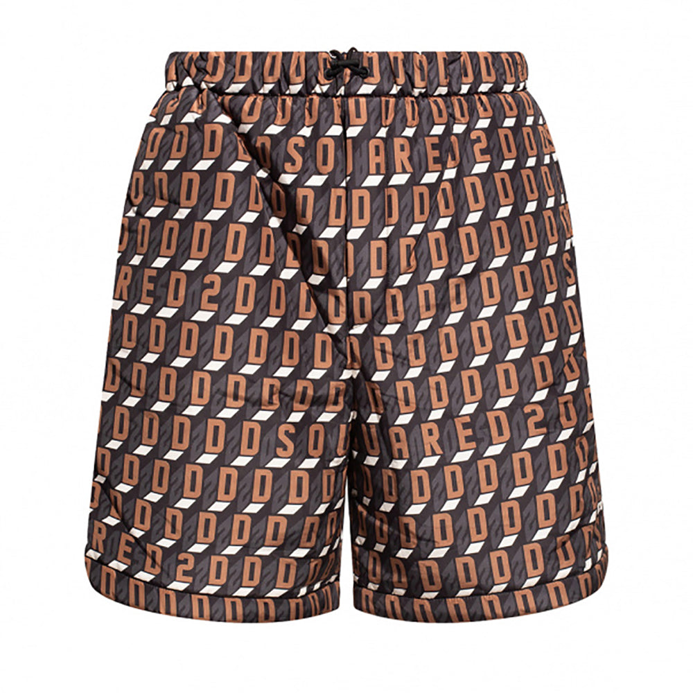 Dsquared2 Men’s Monogram Logo Swim Shorts Brown