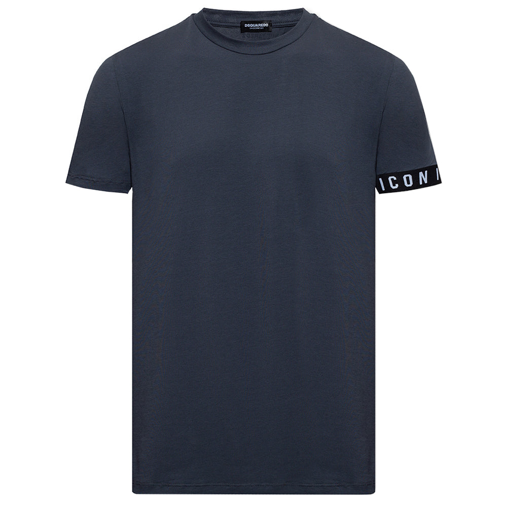 Dsquared2 Men&#39;s ICON Underwear Logo Trim T-Shirt Navy