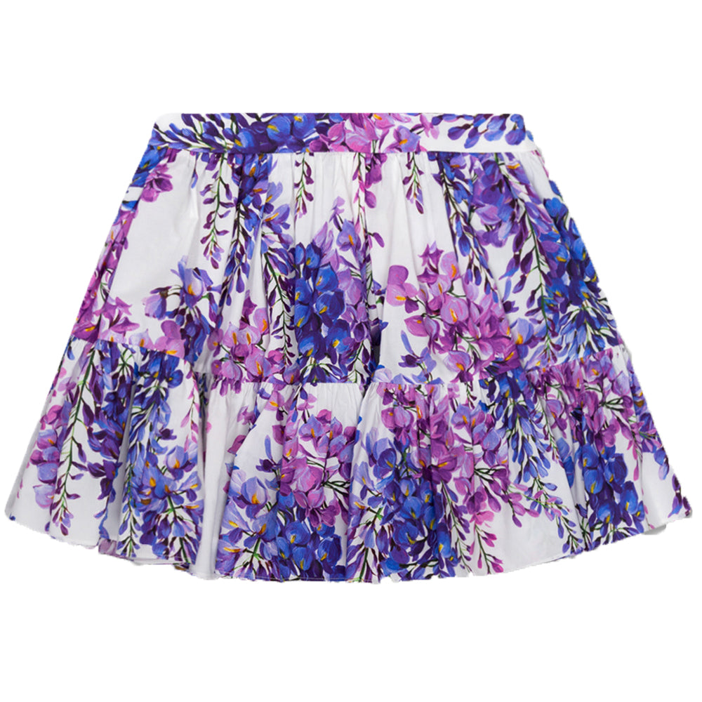 Dolce &amp; Gabbana Girls Flower Skirt Purple