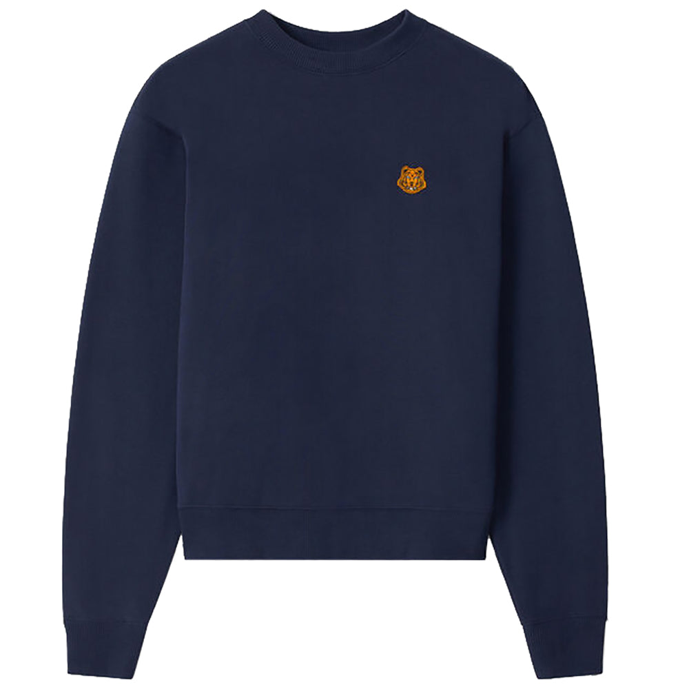 Kenzo Men&#39;s Small Tiger Crest Sweater Navy