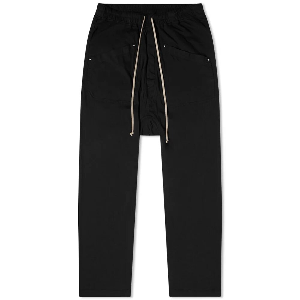 Rick Owens&#39; Men&#39;s DRKSHDW Cargo Drawstring Long Pants Black
