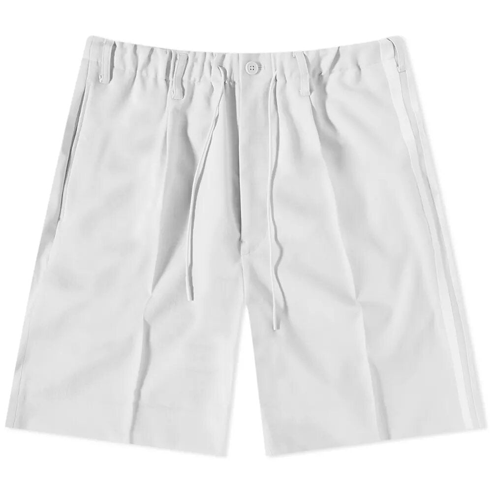 Y-3 Men&#39;s Striped Shorts Cream