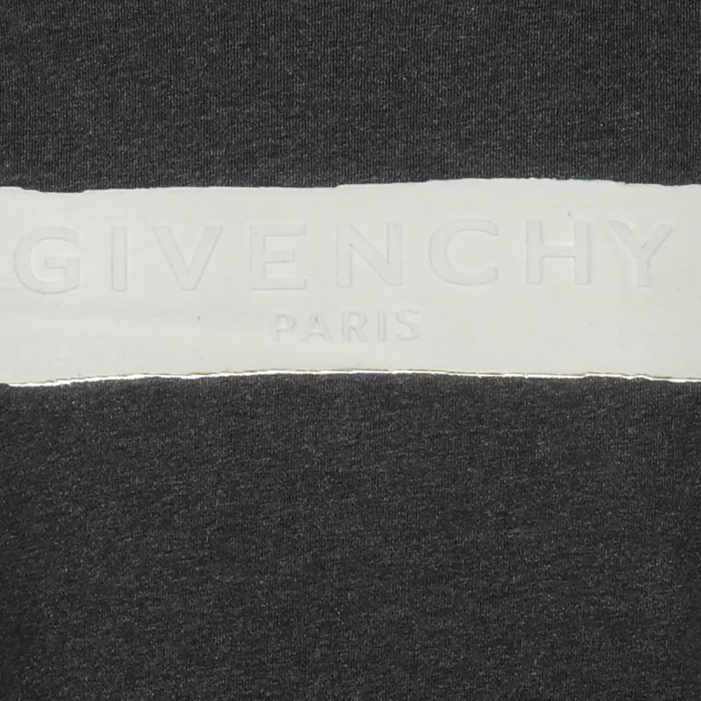 Givenchy Boys Grey Marl Rubberised Logo Motif Hoodie