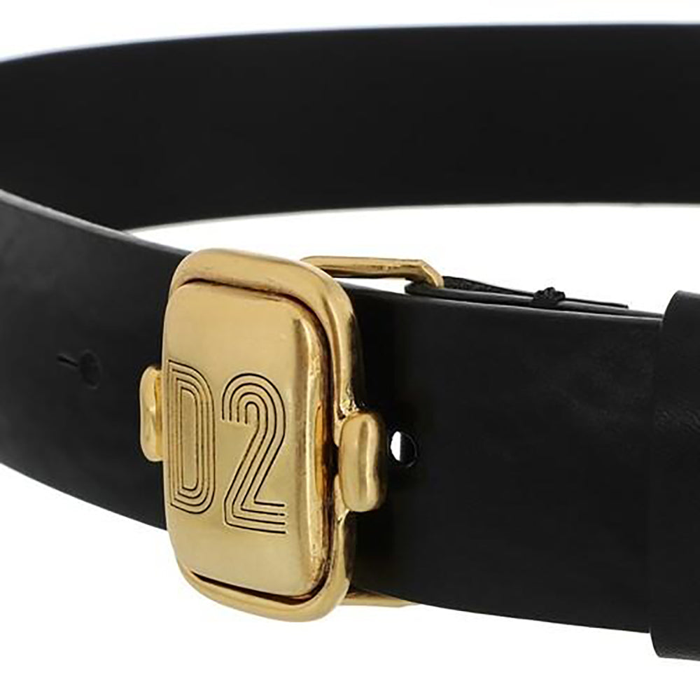 Dsquared2 Mens Logo Buckle Belt Black