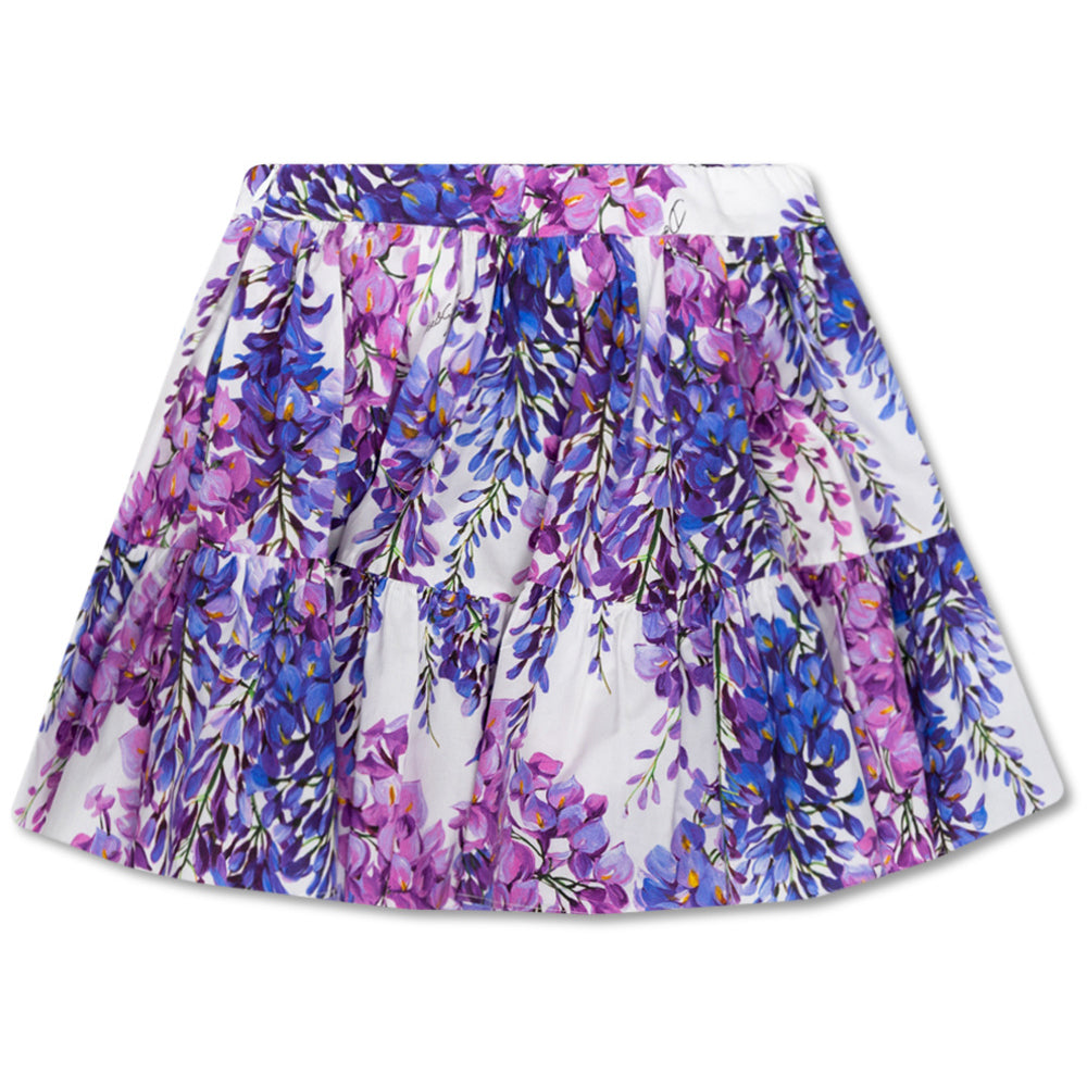Dolce &amp; Gabbana Girls Flower Skirt Purple
