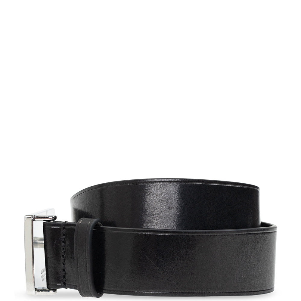 Dsquared2 Men&#39;s Logo Plaque Belt Black