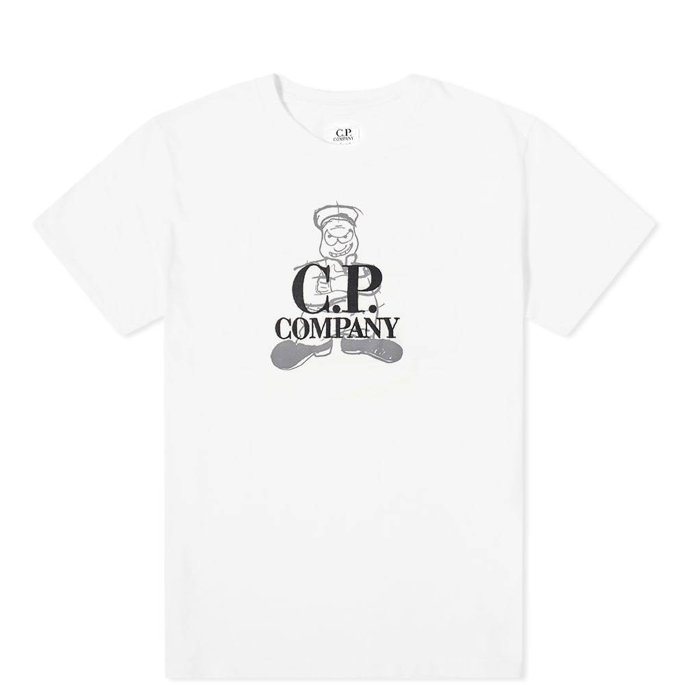 C.P Company Boys Racer Graphic T-Shirt White