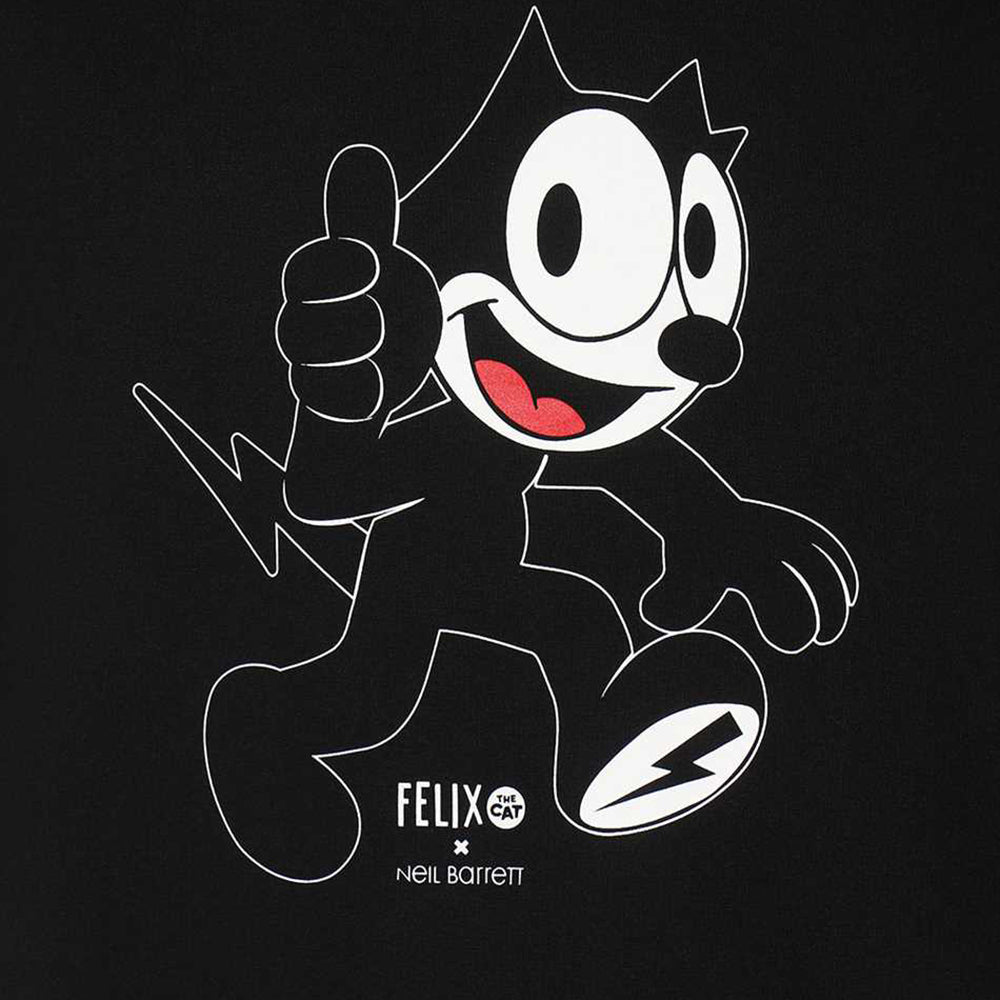 Neil Barrett Mens Felix The Cat Tee Black