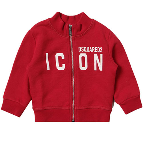 Dsquared2 Baby Boys Slogan Print Zip-Up Sweatshirt Red