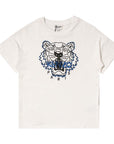 Kenzo Boys Tiger T-shirt White