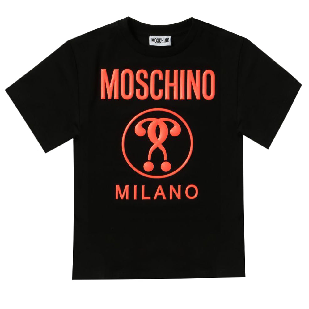 Moschino Boys Milano Logo T-Shirt Black