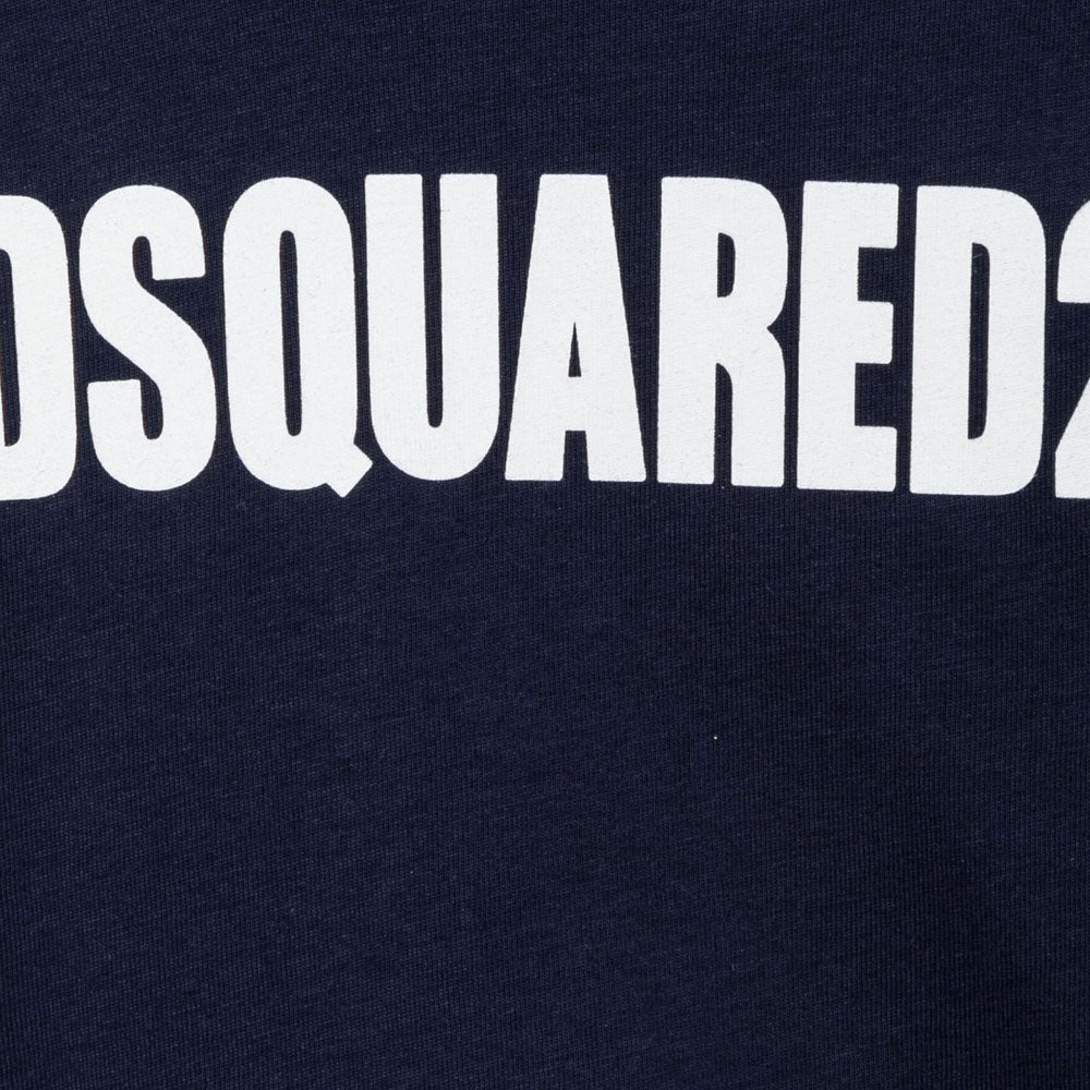 Dsquared2 Baby Boys Logo Print Cotton T-Shirt Navy