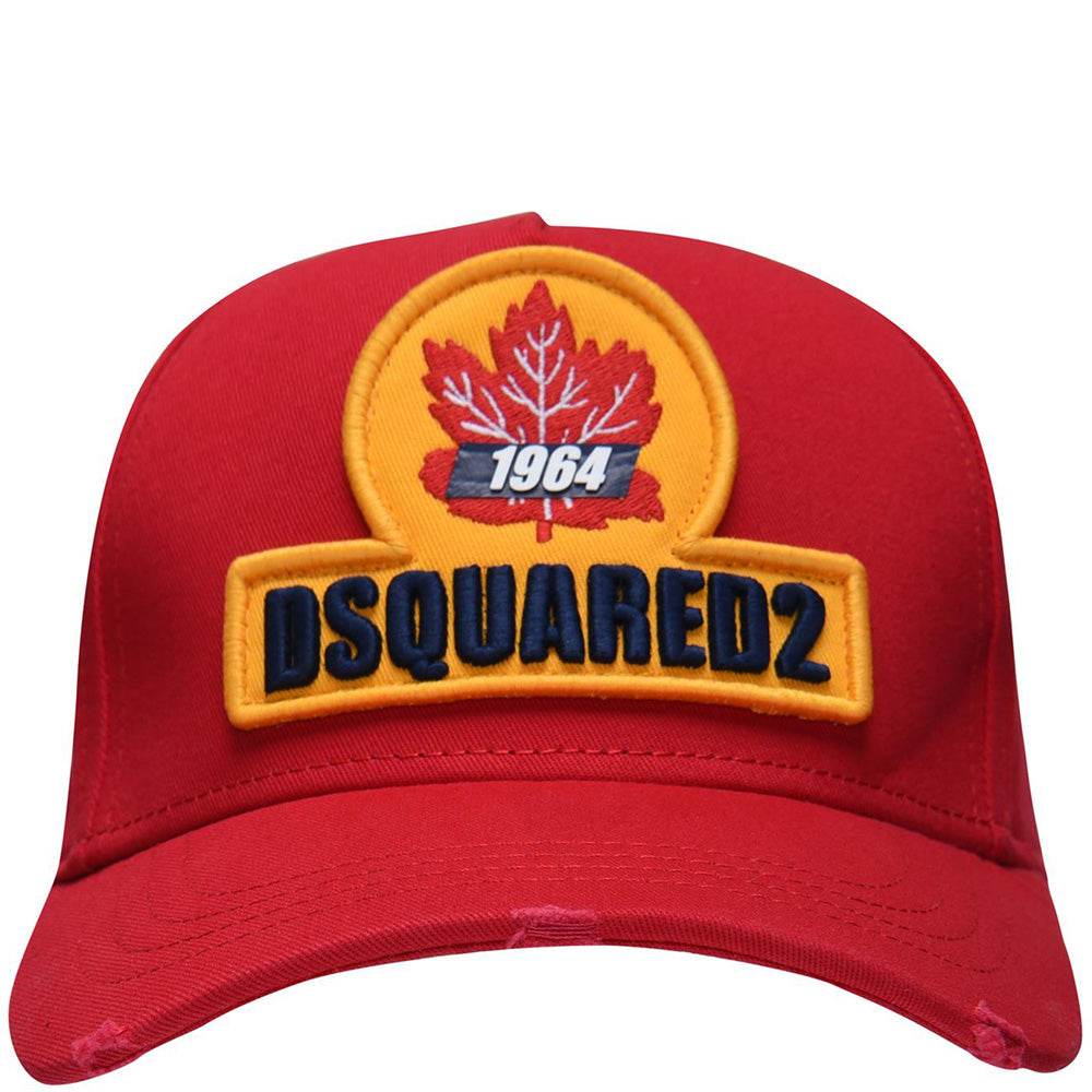 Dsquared2 Men&#39;s 1964 Leaf Logo Cap Red