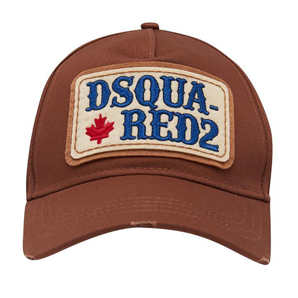 Dsquared2 Men&#39;s Patch Logo Cap Brown