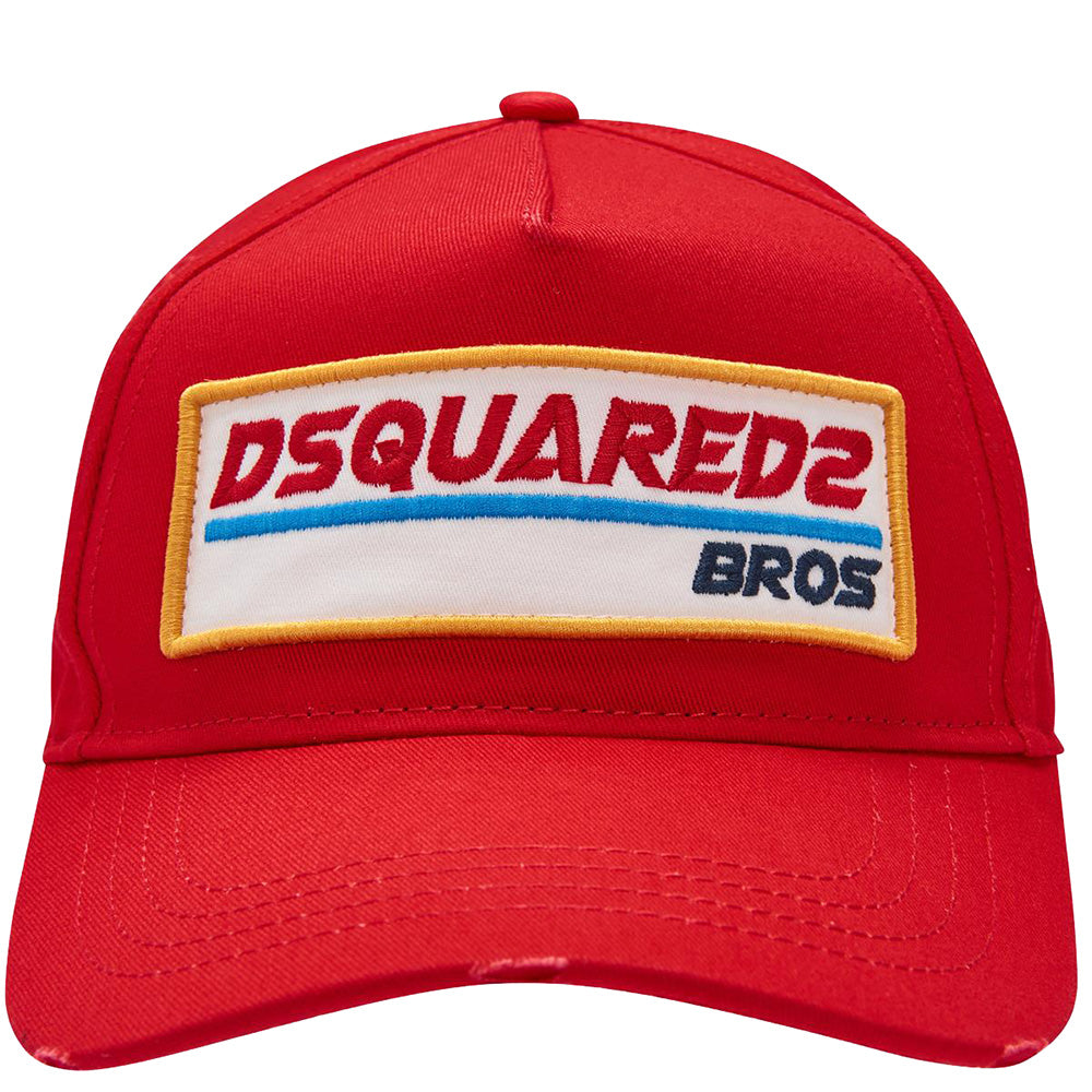 Dsquared2 Men&#39;s Patch Logo Cap Red
