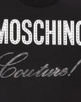 Moschino Girls Couture Diamante Logo T-Shirt Black