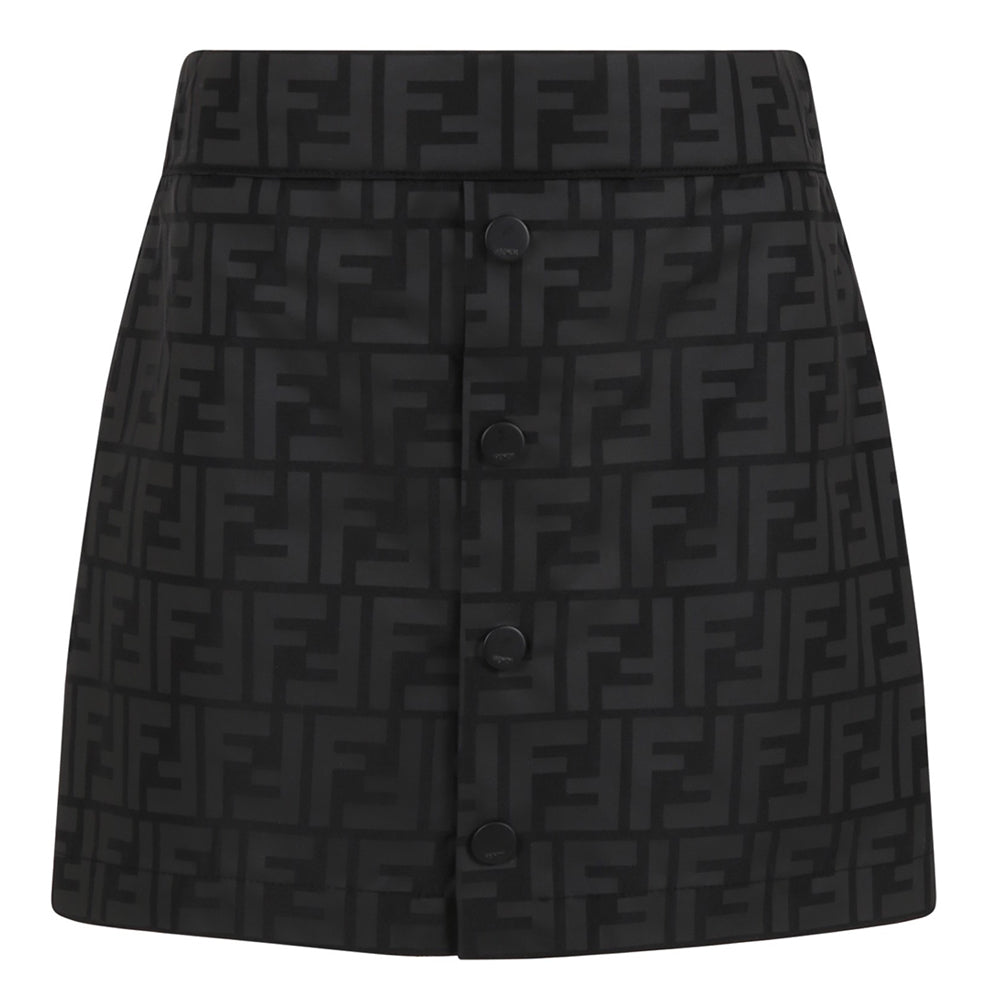 Fendi Girls FF Logo Skirt Black