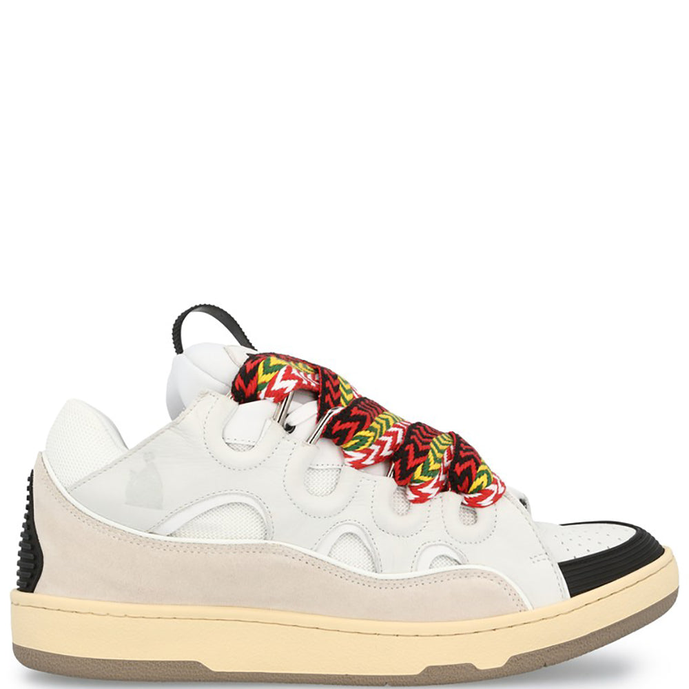 Lanvin Men&#39;s Curb Sneakers White