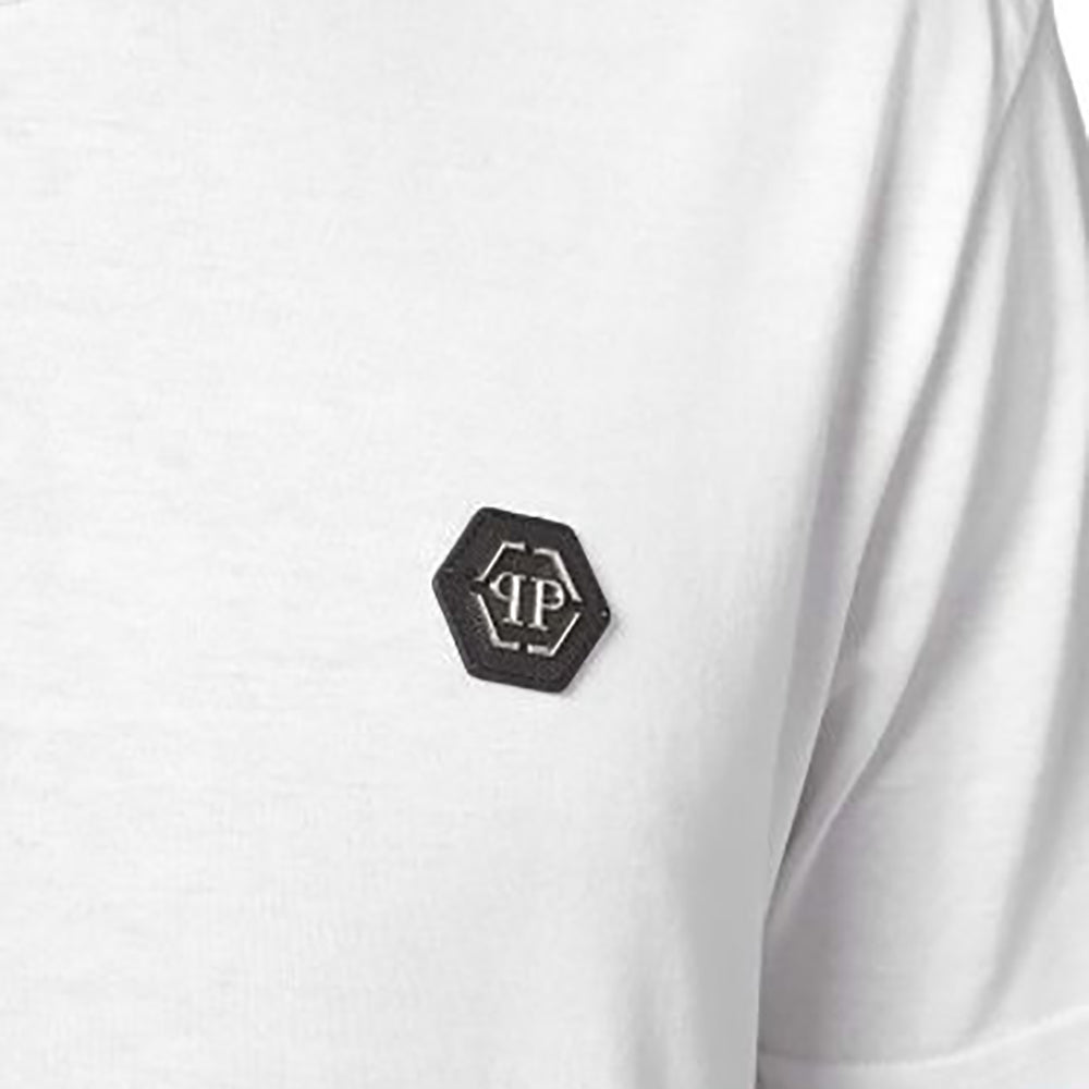 Philipp Plein Men&#39;s &quot;SS&quot; Logo T-Shirt White