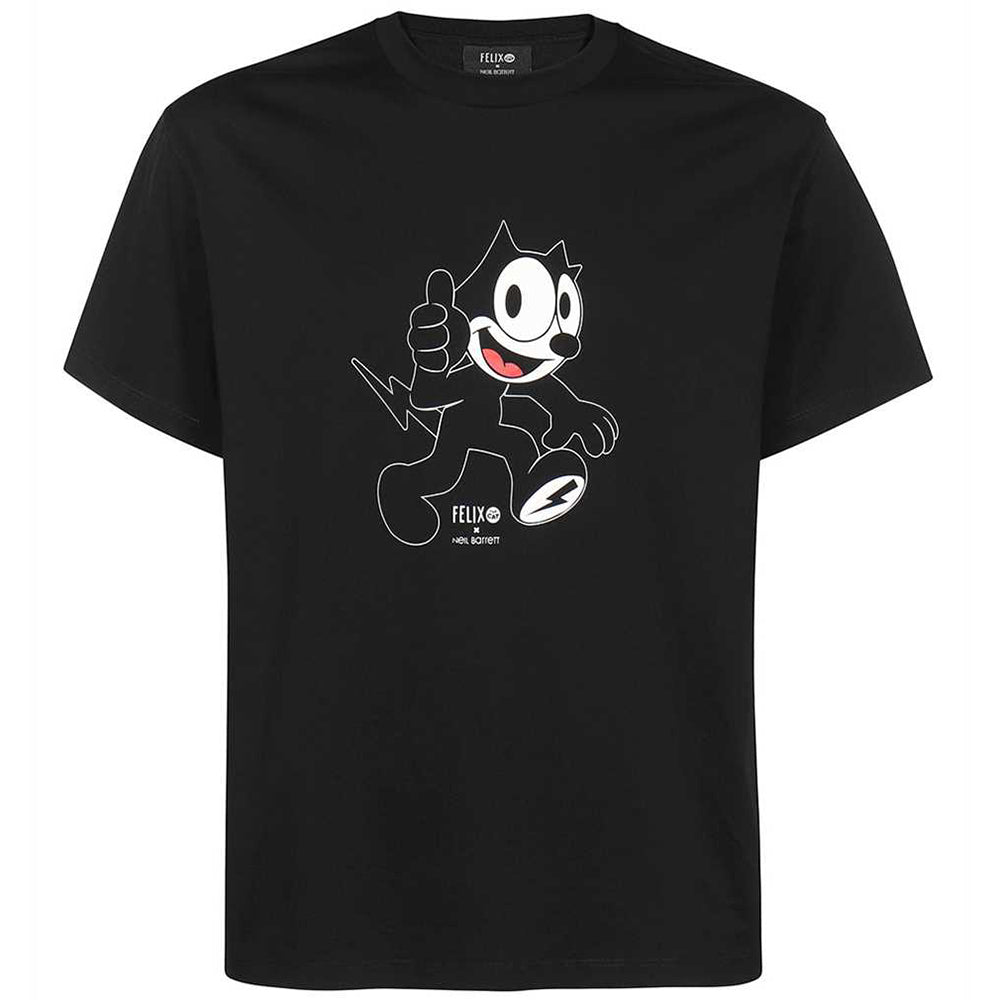 Neil Barrett Mens Felix The Cat Tee Black