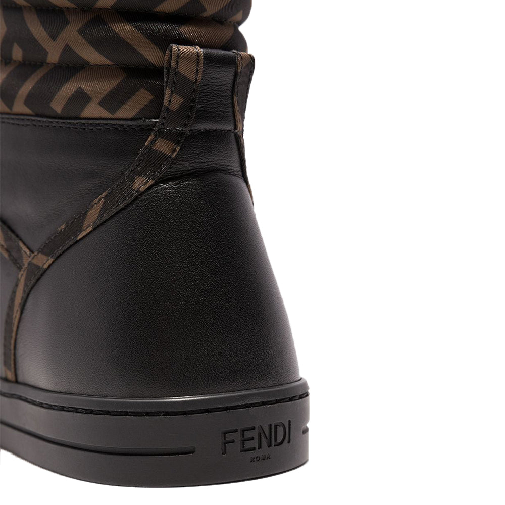 Fendi Kids Unisex High Top Trainers Black