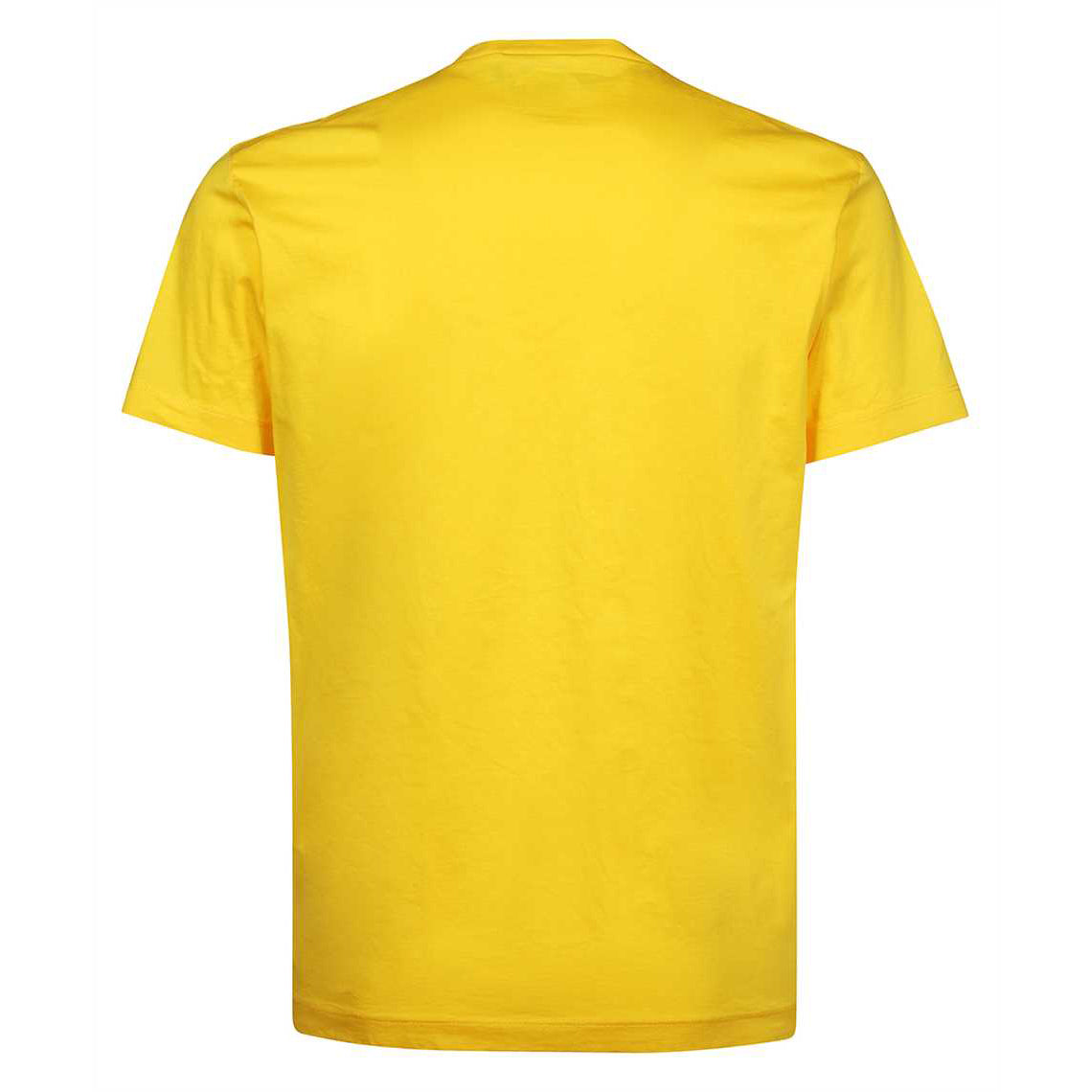 Dsquared2 Men&#39;s Spray Effect ICON Logo T-Shirt Yellow