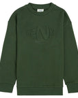 Fendi Boys Embossed Logo Sweater Green