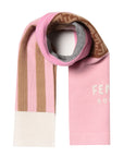 Fendi Girls Knitted Logo Scarf Pink