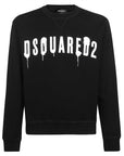 Dsquared2 Men's Splattered Logo Sweatshirt Black