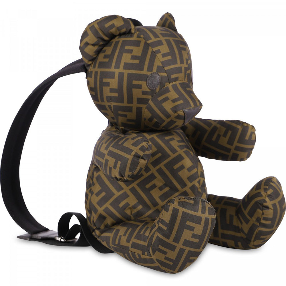 Fendi Kids Monogram Backpack Teddy Brown