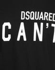 Dsquared2 Men's "I CAN'T" Logo T-Shirt Black