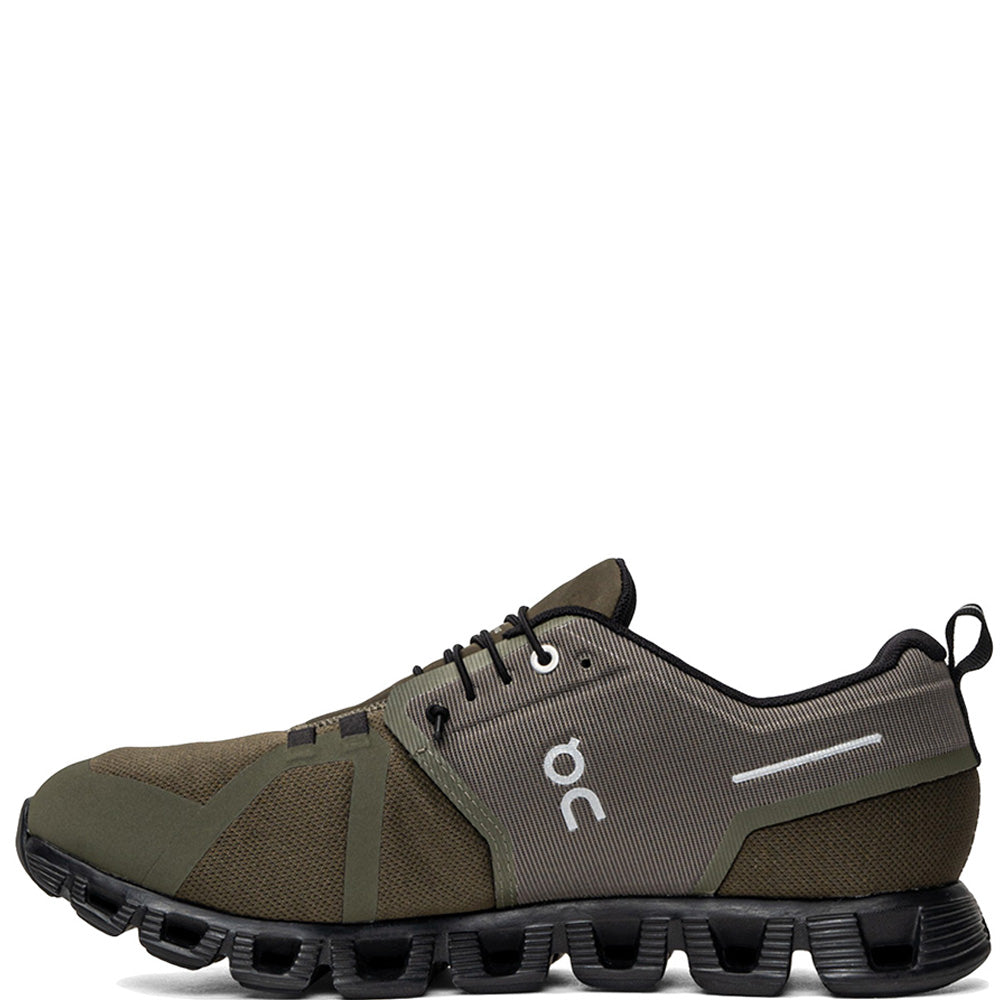 On Running Mens Cloud 5 Waterproof Sneakers Green