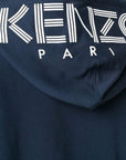 Kenzo Mens Paris Logo Hoodie Navy