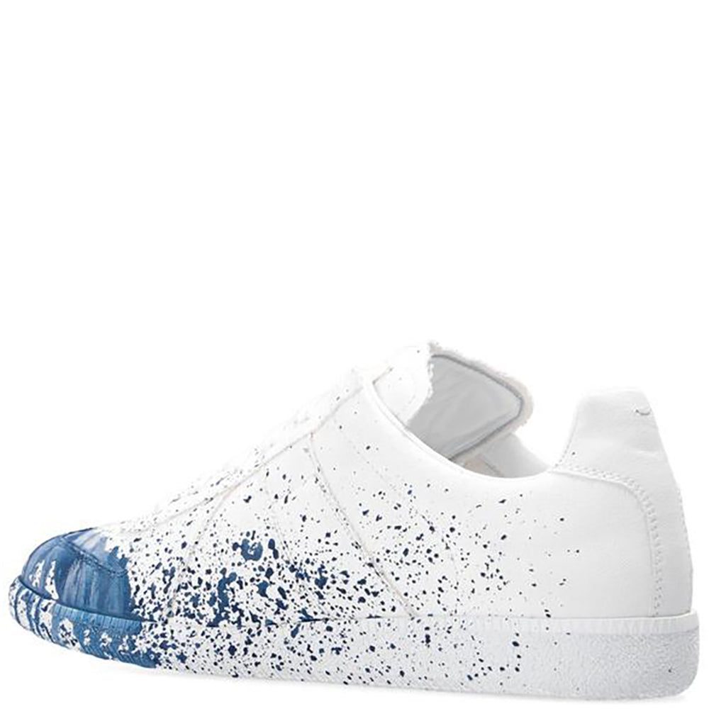 Maison Margiela Mens Paint Drop Sneakers White